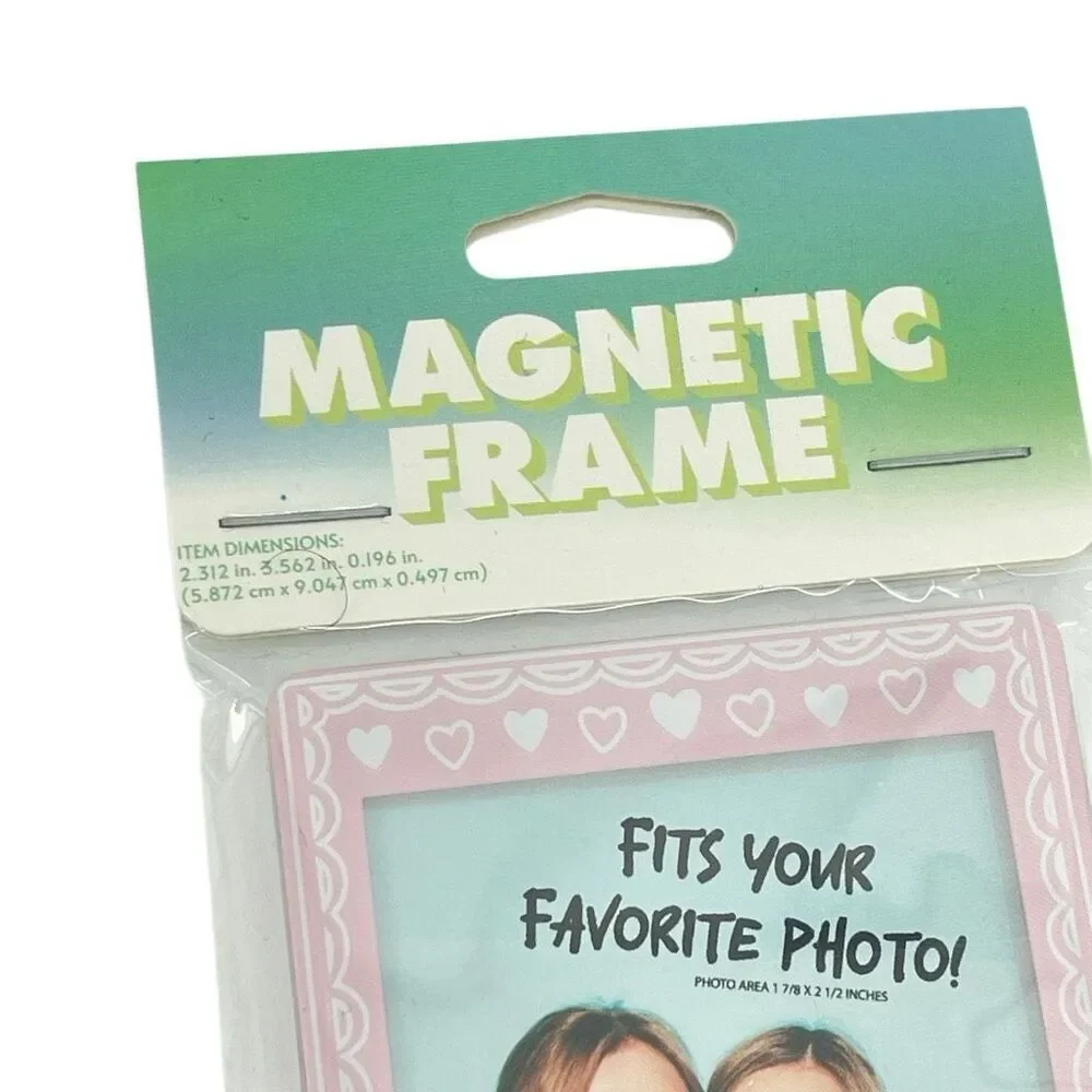 Perfect Match Magnetic Photo Frame Pink Heart Fridge Magnet 1.75x2.5 Photo